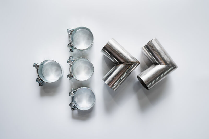90-degree free standing heater connection/elbows with jubilee clips image